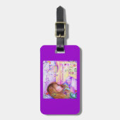 Carrousel Dreams Bagagelabel met lederen riem (Voorkant verticaal)