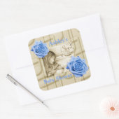 Carrousel Dreams Blue Roos Music Square Stickers (Envelop)