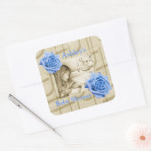 Carrousel Dreams Blue Rozen & Music Square Sticker (Envelop)