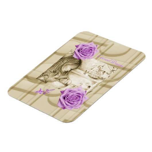 Carrousel Dreams  Paars Roos Foto Magnet Magneet (Linkerzijde)