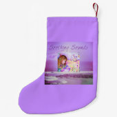 Carrousel Dreams Paarse Ocean Small Xmas Stocking Kleine Kerstsok (Achterkant)