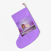 Carrousel Dreams Paarse Ocean Small Xmas Stocking Kleine Kerstsok (Achterkant (Hangend))