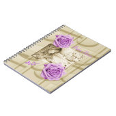 Carrousel Dreams Paarse Rozen & Music Notitieboek (Linkerzijde)