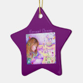 Carrousel Dreams Paarse Star keramische Ornament (Links)