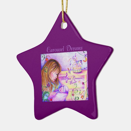 Carrousel Dreams Paarse Star keramische Ornament (Links)