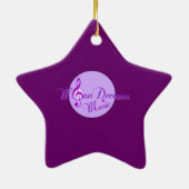 Carrousel Dreams Paarse Star keramische Ornament (Achterkant)