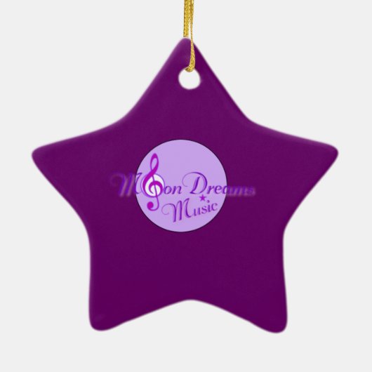 Carrousel Dreams Paarse Star keramische Ornament (Achterkant)