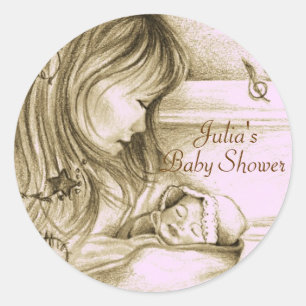 Carrousel Dreams  roze ronde Stickers