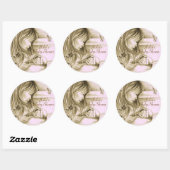 Carrousel Dreams roze ronde Stickers (Vel)