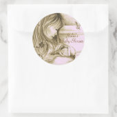 Carrousel Dreams roze ronde Stickers (Tas)