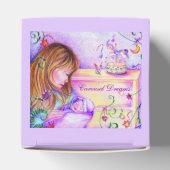 Carrousel Dreams Square Heart Baby Favor Box Bedankdoosjes (Bovenkant)