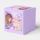 Carrousel Dreams Square Heart Baby Favor Box Bedankdoosjes (Achterkant)