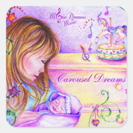 Carrousel Dreams Square Stickers
