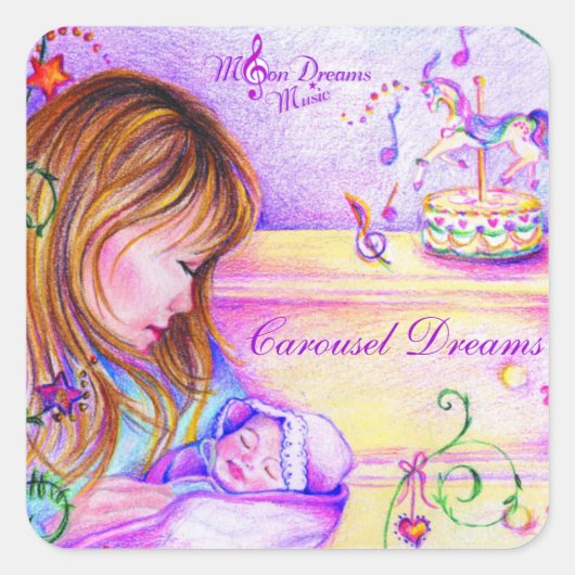 Carrousel Dreams Square Stickers (Voorkant)