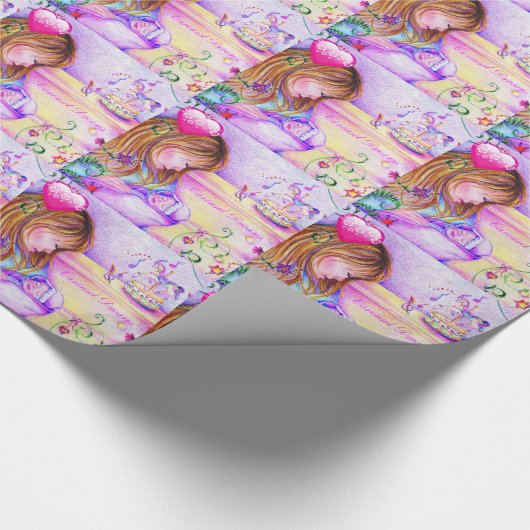 Carrousel Dreams Valentijnsdag Wrapping Paper Cadeaupapier (Hoek)
