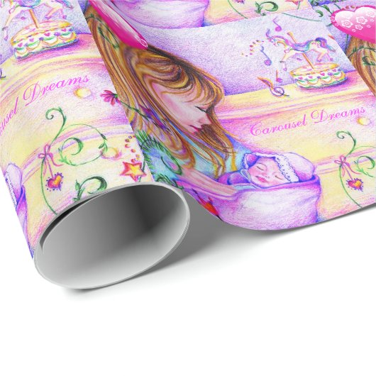 Carrousel Dreams Valentijnsdag Wrapping Paper Cadeaupapier (Rol Hoek)
