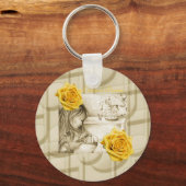 Carrousel Dreams  Yellow Rose Sleutelhanger (Voorkant)