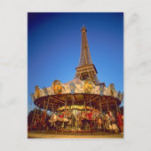 Carrousel, Eiffel Tower, Parijs, Frankrijk Briefkaart (Voorkant)