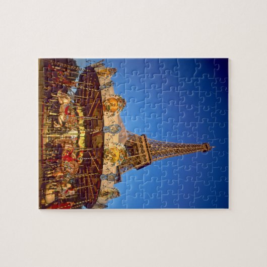 Carrousel, Eiffel Tower, Parijs, Frankrijk Legpuzzel (Horizontaal)