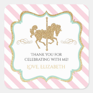 Carrousel Favor Stickers