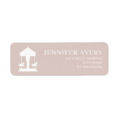 Carrousel Floral Soft Pink retouradres Etiket (Voorkant)