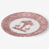Carrousel Glitter Verjaardag Papieren Bordje (Gekanteld)