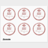 Carrousel Glitter Verjaardag Ronde Sticker (Vel)