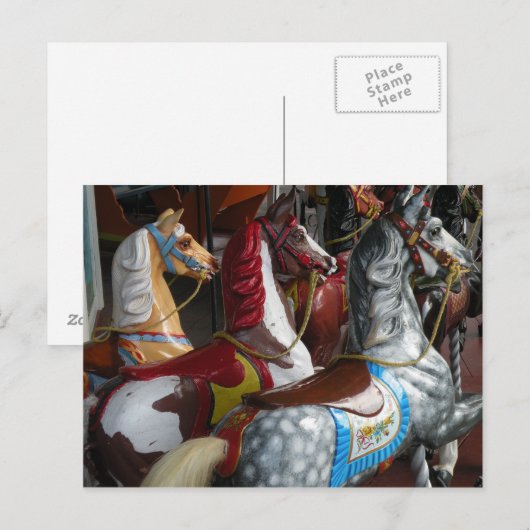 Carrousel Horse Briefkaart (Voorkant / Achterkant)