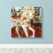 Carrousel Horse Canvas Afdrukken (Insitu (Houten vloer))