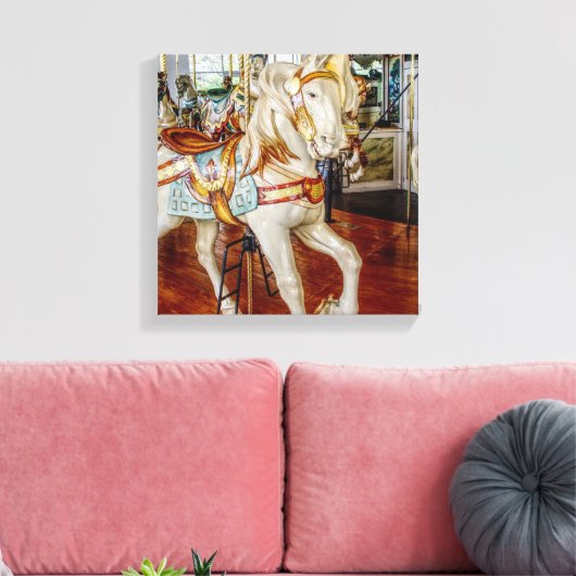 Carrousel Horse Canvas Afdrukken (Insitu (Woonkamer))