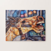 Carrousel Horse Head Art Puzzel Legpuzzel (Horizontaal)