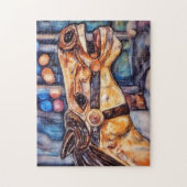 Carrousel Horse Head Art Puzzel Legpuzzel (Verticaal)