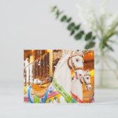 Carrousel horse  Merry go round Briefkaart (Staand voorkant)