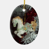Carrousel Horse Oval Ornament (Voorkant)