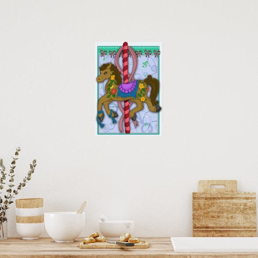 Carrousel Horse Poster (Keuken)