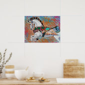 Carrousel Horse Poster - Colorful Merry Art Print (Keuken)