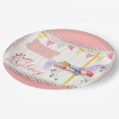 Carrousel Horse (roze) Bord voor zeeppapier (Gekanteld)