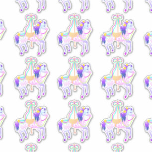 Carrousel Horse (vel) contour sticker