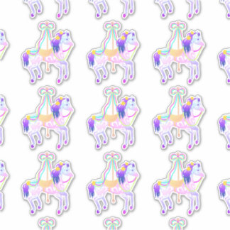 Carrousel Horse (vel) contour sticker