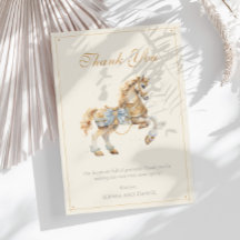  Carrousel Horse Waterverf Baby shower