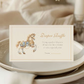  Carrousel Horse Waterverf Luier Raffle Informatiekaartje