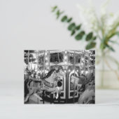 Carrousel in Monochrome Briefkaart (Staand voorkant)