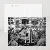 Carrousel in Monochrome Briefkaart (Voorkant / Achterkant)