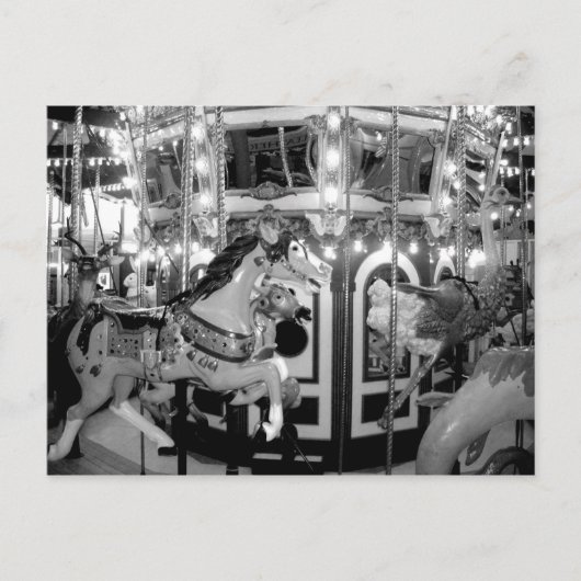 Carrousel in Monochrome Briefkaart (Voorkant)