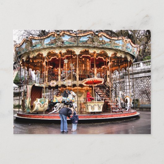 Carrousel in Montmartre Briefkaart (Voorkant)