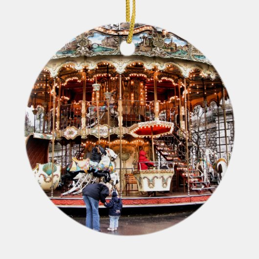 Carrousel in Montmartre Keramisch Ornament (Voorkant)