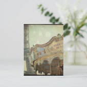  carrousel in Parijs met Eiffeltoren Briefkaart (Staand voorkant)