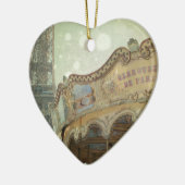 carrousel in Parijs met Eiffeltoren Keramisch Ornament (Links)