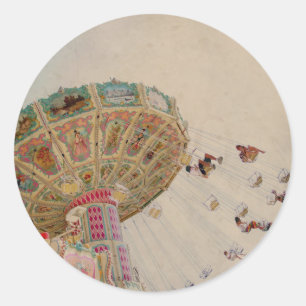  carrousel in Parijs Ronde Sticker
