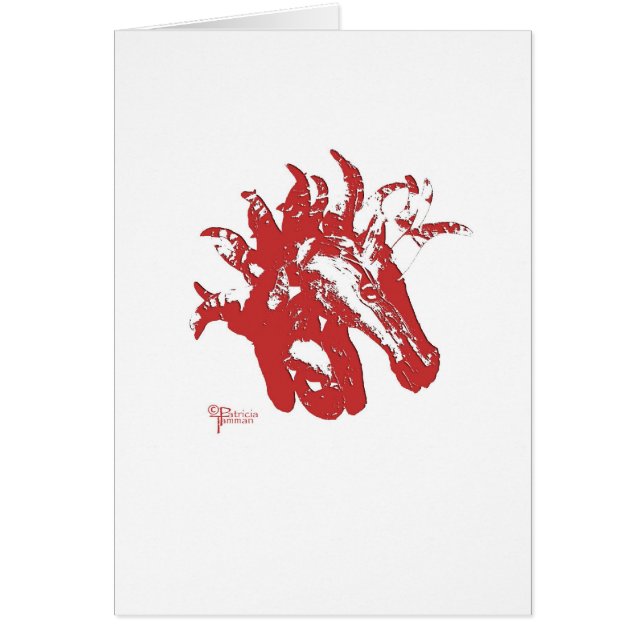 Carrousel Iron Horse Head in Red (Voorkant)